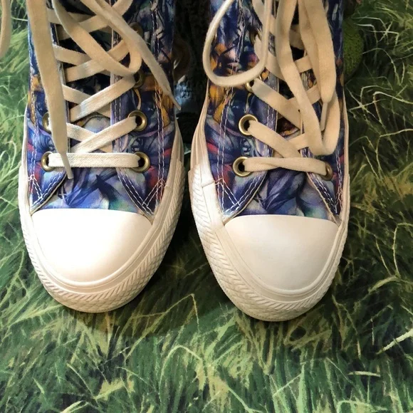 Converse All Star High top Floral Print Size 7 - Picture 6 of 13